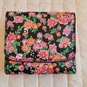 Coach Sierra Posey Cluster Floral Trifold Snap Wallet